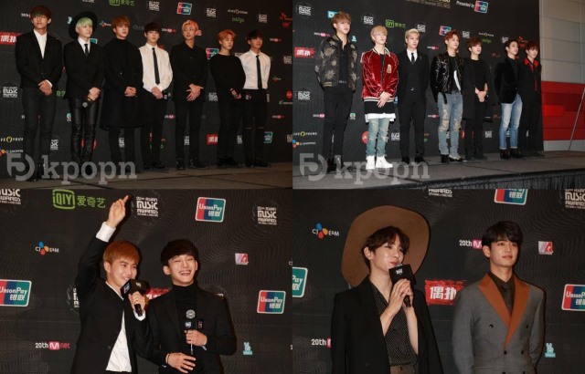 2015 MAMA 記者會 (BTS 防彈少年團、GOT7、Su Ho、CHEN、Key、珉豪)