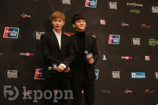 Su Ho、CHEN 2015 MAMA 記者會