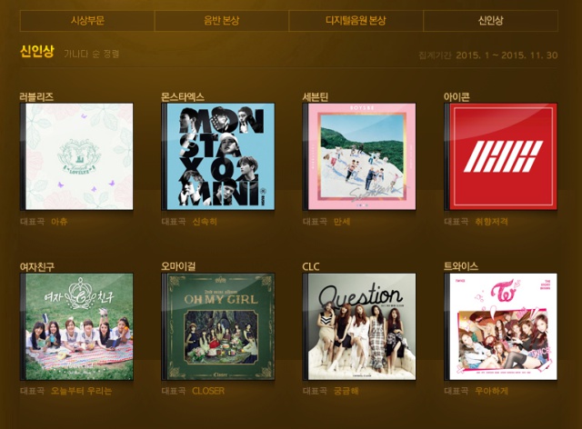 第30屆金唱片獎 (Golden Disk Awards) 新人賞