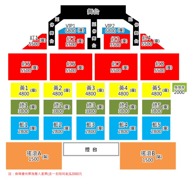 CNBLUE 2016 台北演唱會 @ 座位圖 CNBLUE 2016 台北演唱會 @ 座位圖