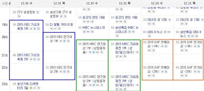 20151230-31 節目表 20151230-31 節目表