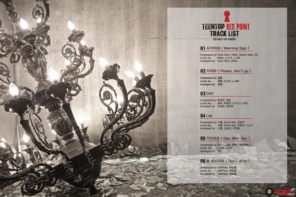 TEEN TOP《RED POINT》曲目表