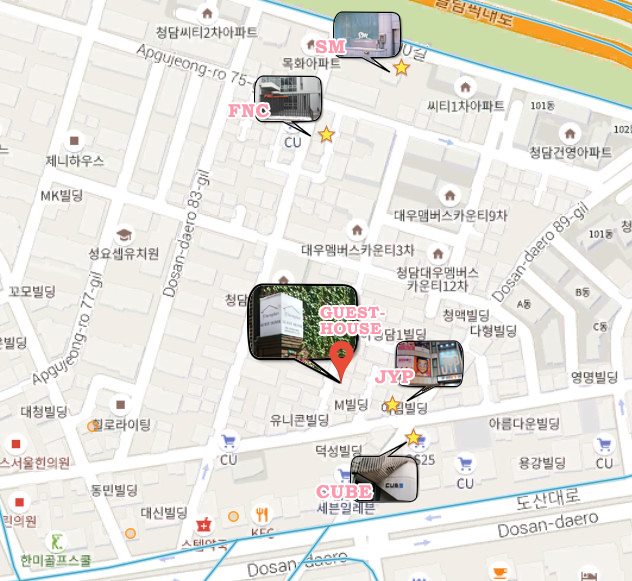 「清潭洞女士民宿」(Cheongdam Lady's Guesthouse) 地圖