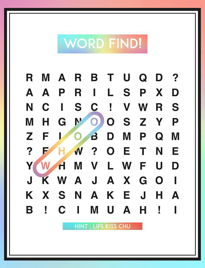 Rainbow「字謎」解答