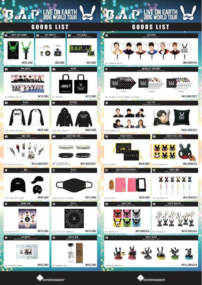 B.A.P《LIVE ON EARTH》Awake 周邊 B.A.P《LIVE ON EARTH》Awake 周邊
