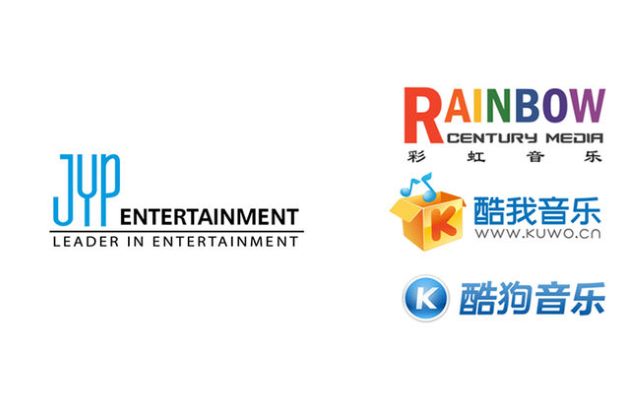 JYP Entertainment 彩虹音樂、酷我音樂、酷狗音樂 JYP Entertainment 彩虹音樂、酷我音樂、酷狗音樂