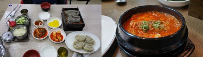 「美進」蕎麥麵、餃子、泡菜鍋 「美進」蕎麥麵、餃子、泡菜鍋