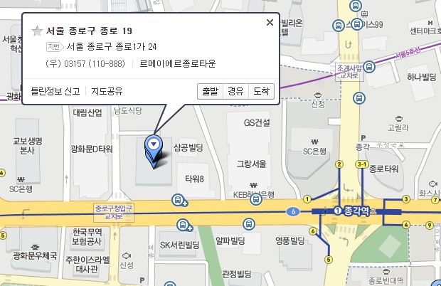 「光化門美進」地圖 光化門美進