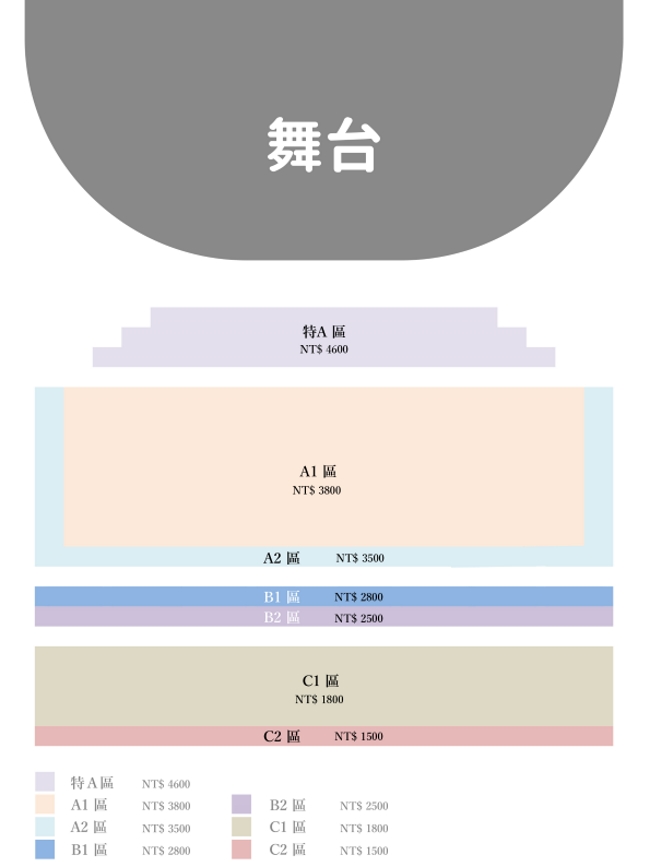 金所炫台灣 FM 加開票區後座位圖