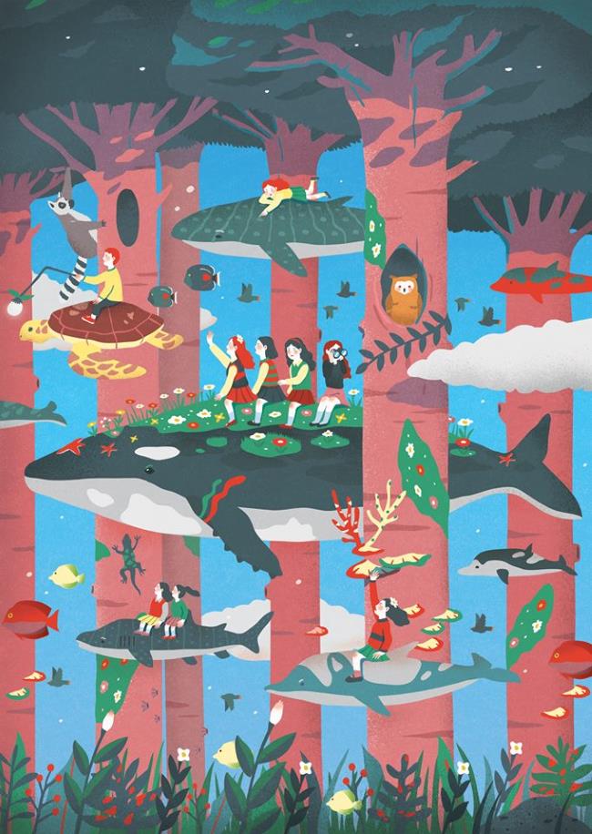 Oh My Girl《LIAR LIAR》曲目插畫 Oh My Girl《LIAR LIAR》曲目插畫