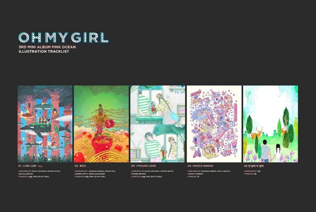 Oh My Girl 新輯曲目插畫 Oh My Girl 新輯曲目插畫