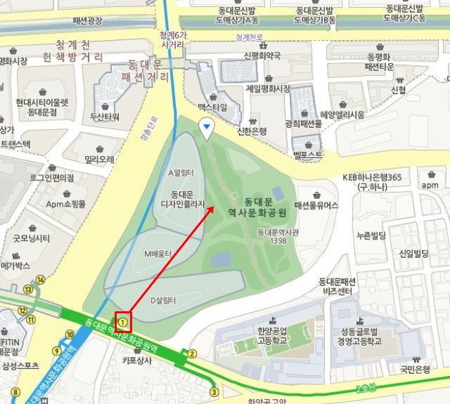 東大門 LED 玫瑰庭園展 @ 地圖