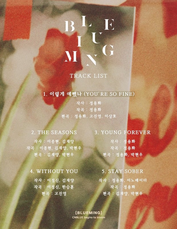 CNBLUE《Blueming》曲目表 CNBLUE《Blueming》曲目表