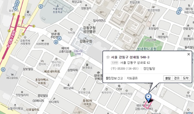羊哲北 (양철북) 地圖 (來源：Naver 地圖)