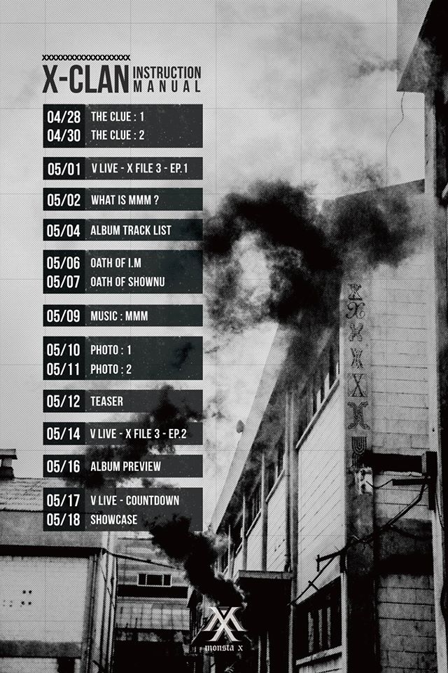 MONSTA X《THE CLAN》2.5輯第一部分《LOST》行程表