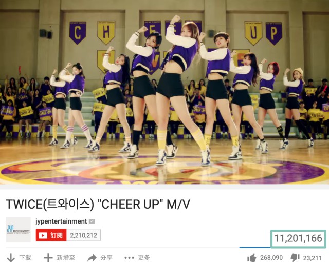TWICE《CHEER UP》瀏覽破千萬
