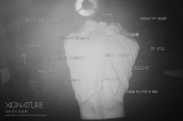 金俊秀《XIGNATURE》曲目表