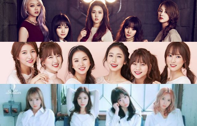 SPICA、GFRIEND、Stellar (來源：SPICA FB、@star1、Stellar FB)