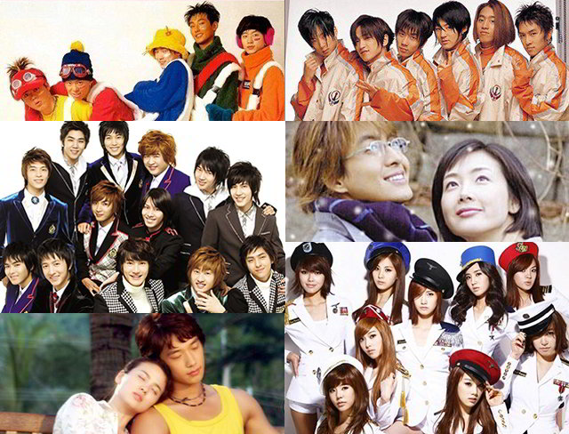 H.O.T、神話、Super Junior、少女時代、浪漫滿屋、冬季戀歌(來源：NAVER)