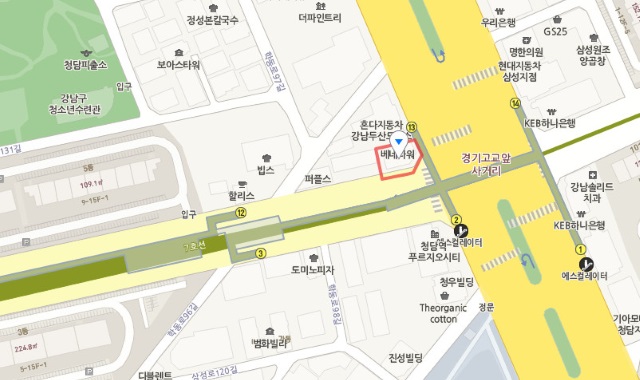 TONY BURGER 清潭店地圖