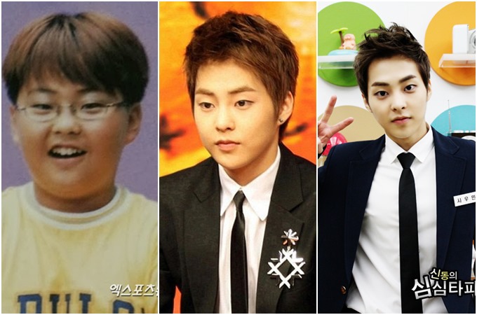 Xiumin 健身前後