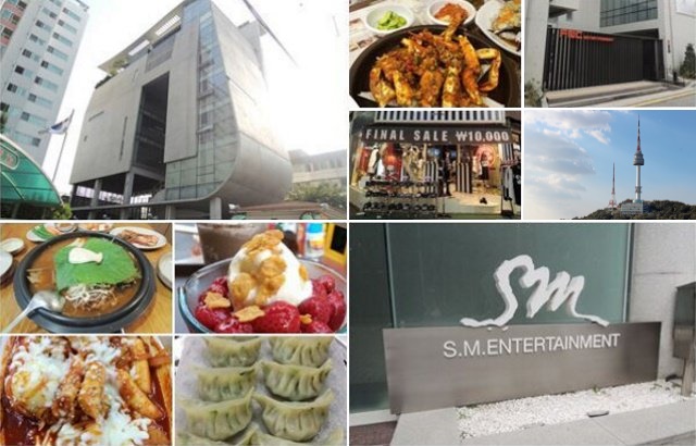 首爾景點：餐廳、經紀公司、首爾塔