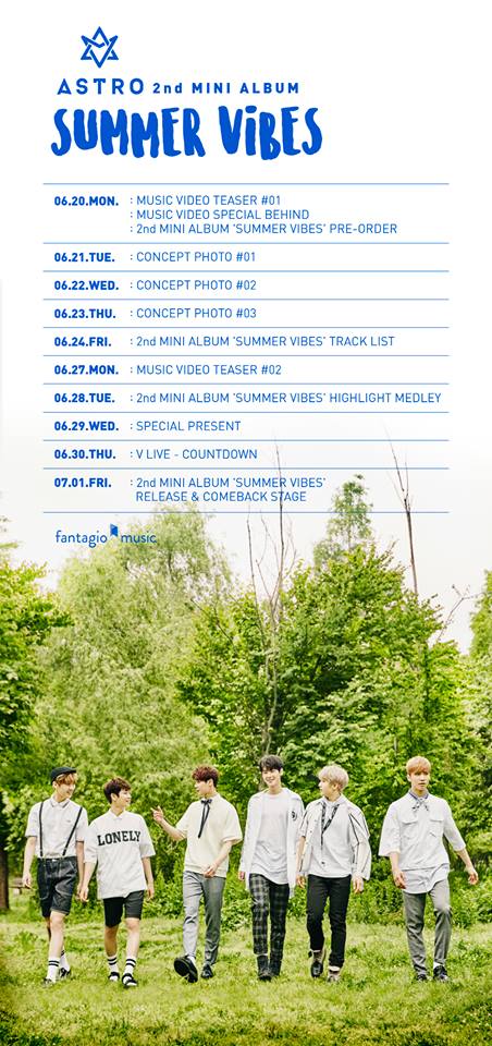 ASTRO《Summer Vibes》回歸行程表