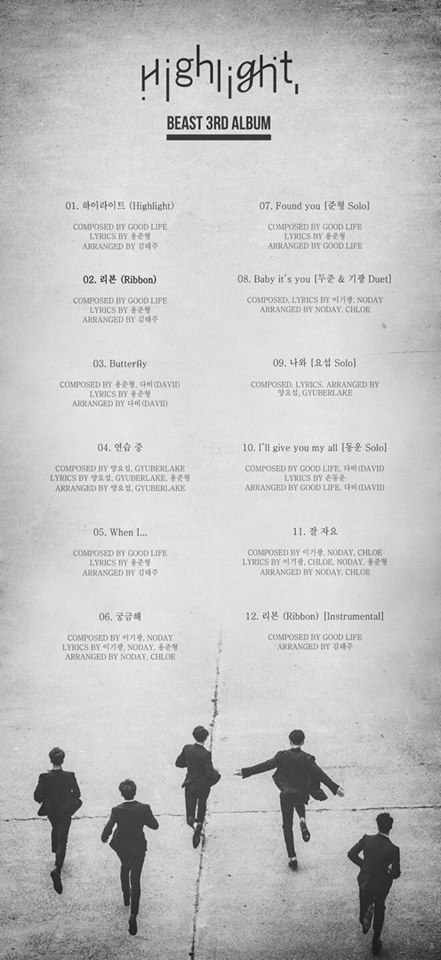 BEAST《HIGHLIGHT》曲目表