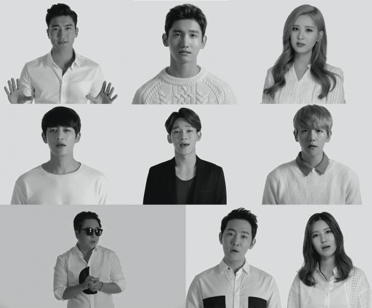 始源、昌珉、徐玄、珉豪、CHEN、伯賢、李東宇、JAY、J-Min@《A fair chance for every child》(來源：tenasia)