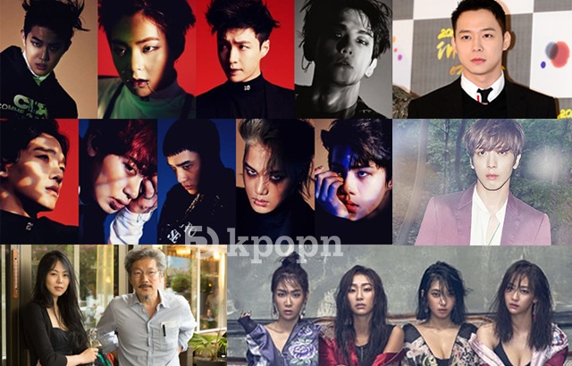 (縮圖)EXO、朴有天、鄭容和、金敏喜、洪尚秀、SISTAR(來源：NAVER)
