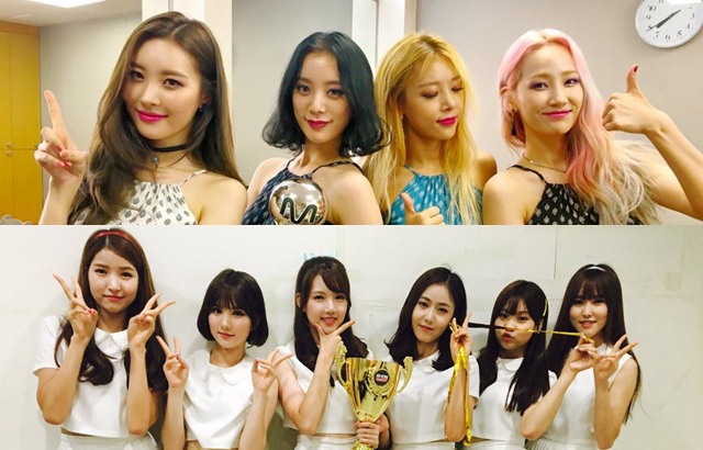 Wonder Girls、GFRIEND @縮圖 (來源：Wonder Girls @FB、GFRIEND @Twitter)