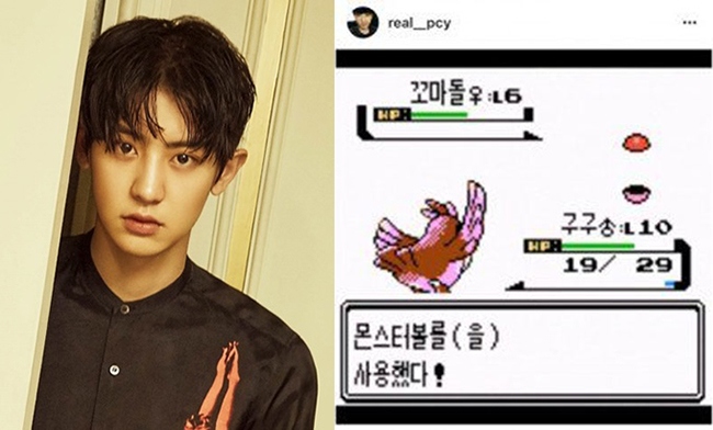 Chan Yeol、「精靈寶可夢」截圖(來源：allure、Chan Yeol@IG)