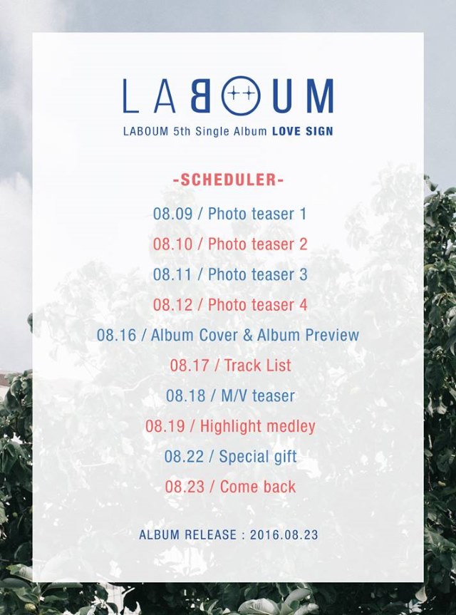 LABOUM 回歸行程表