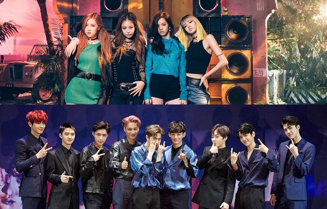 BLACKPINK、EXO