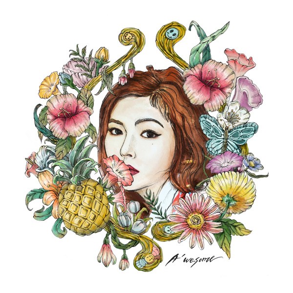 泫雅《A&rdquo;wesome》封面照(來源：Geine)