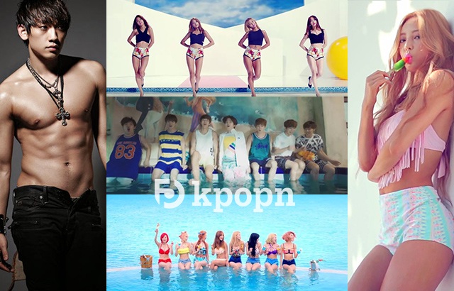 少女時代、Rain、具荷拉、INFINITE、SISTAR(來源：影片截圖、NAVER MUSIC)