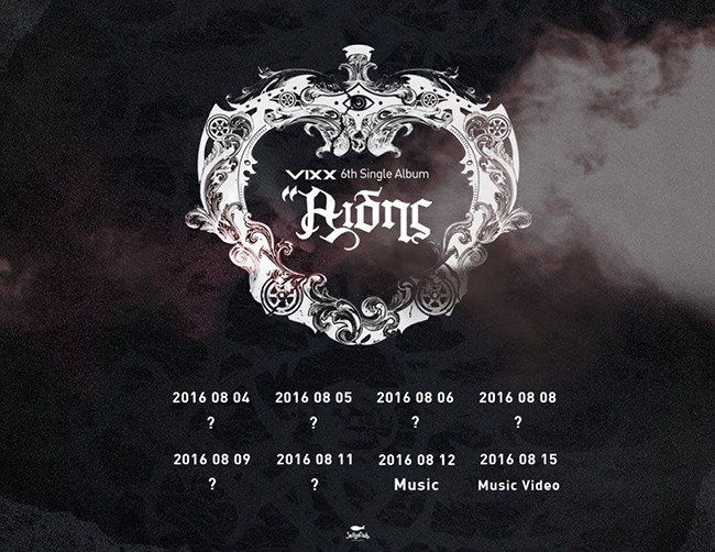 VIXX《Hades》行程表(來源:VIXX@Facebook)
