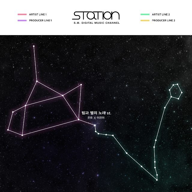 溫流、Lee Jin Ah《夜與星的歌》宣傳照(來源:STATION@Instagram)