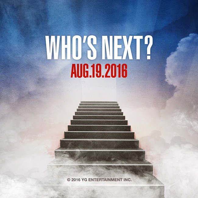 YG「WHO”S NEXT?」預告照(來源：YG-Family@Facebook)