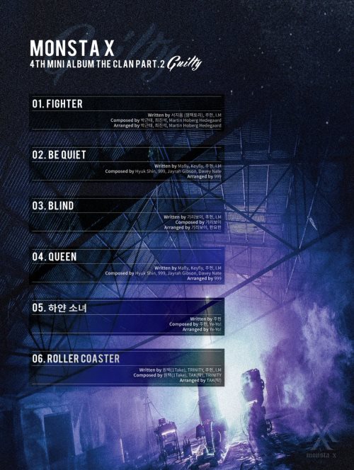 MONSTA X《GUILTY》曲目表