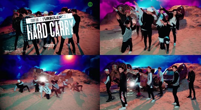 GOT7《HARD CARRY》舞蹈版 MV 截圖 (來源：《HARD CARRY》舞蹈版 MV 截圖)
