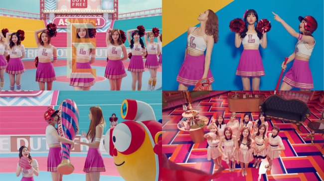 TWICE《LOTTE DUTY FREE》MV (來源：MV 截圖)