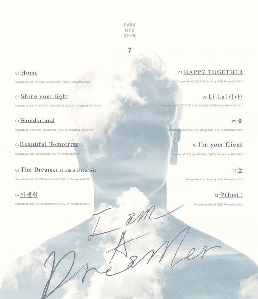 朴孝信《I am A Dreamer》曲目表