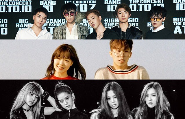 BIGBANG、樂童音樂家、BLACKPINK(來源：Ohmynews、YG Ent.)