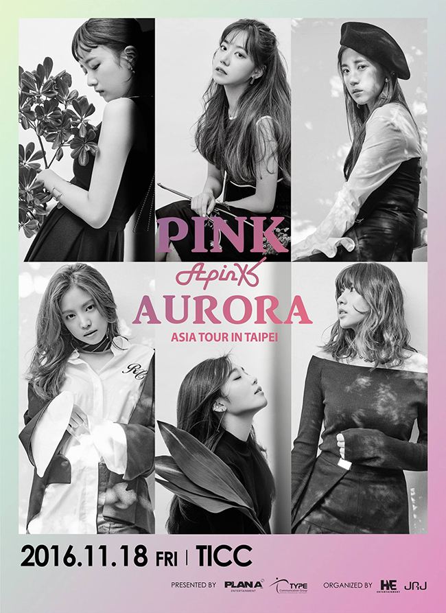[新版] A Pink《PINK AURORA》台灣場海報(來源：HNE ASIA@Facebook)