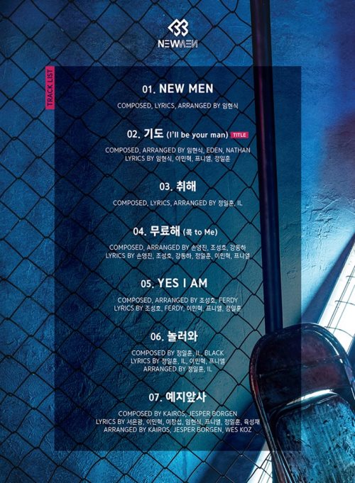 BTOB《NEW MEN》曲目表