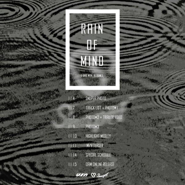 SNUPER《Rain of Mind》回歸行程表