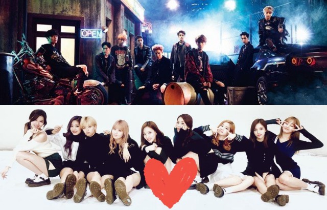 EXO、TWICE