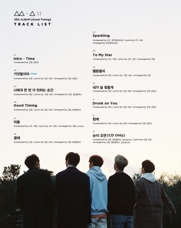 B1A4《Good Timing》曲目表
