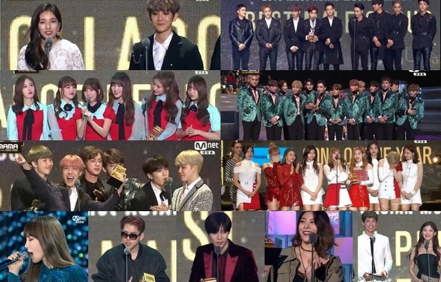 《2016 MAMA》得獎者 (來源:《MAMA》播出截圖)